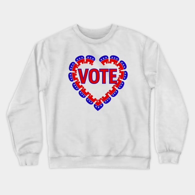 vote republican elephant Crewneck Sweatshirt by gossiprag